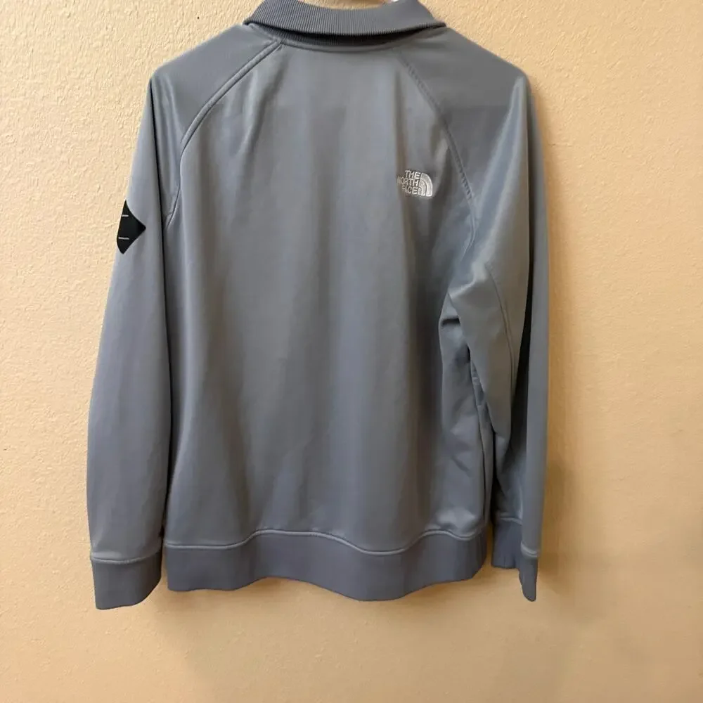 The North Face Tech Full-Zip Fleece Jacket L Gray/Navy GORPcore hiking Outdoor
